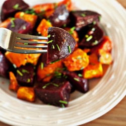 Roasted Sweet Potato & Beets Salad