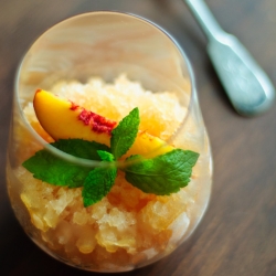 Peach Prosecco Granita