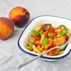 Peach and Tomato Pasta