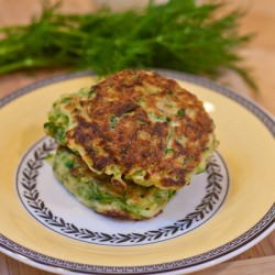 Zucchini Pancakes w/ Fresh Dill