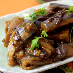 Spicy Garlic Japanese Eggplants