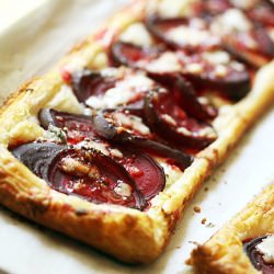 Roasted Beet and Cheese Tart