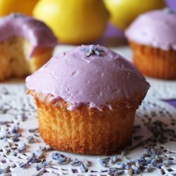 Honey Butter Cupcakes with Lavender