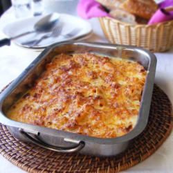 Macarrones Boloñesa y Salsa Mornay