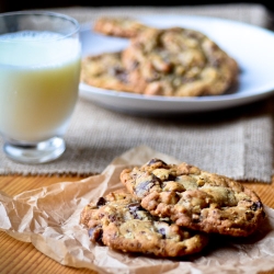 Hazelnut Toffee Choc Cookies