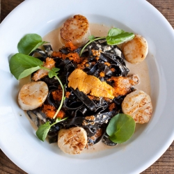 Scallop, Uni & Mentaiko Pasta