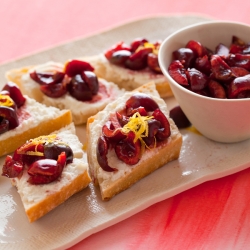 Cherry Lemon & Ricotta Crostinis