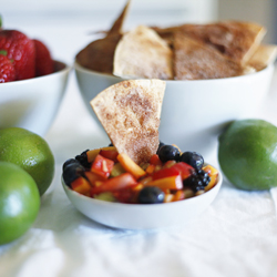 Fruit Salsa with Cinnamon Chips