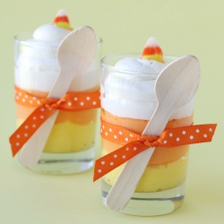 Candy Corn Cheesecake Mousse