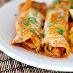 Red Chile Sauce Chicken Enchiladas