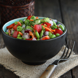 Edamame Salad & Ginger Dressing