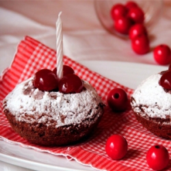 Chocolate and Cherries Mini Cakes