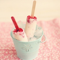 Raspberry Yogurt Popsicles