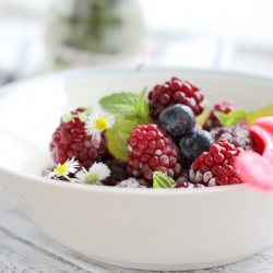 Raspberry and Pear Crumble