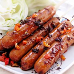 Hot Dogs with Ginger Glaze