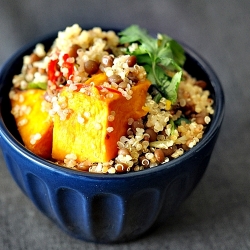 Pumpkin, Lentils & Quinoa Salad