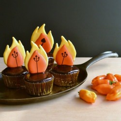 Chocolate Devil’s Fire Cupcakes