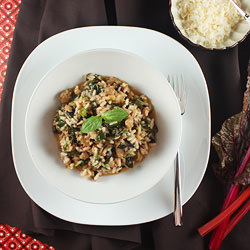 Sausage Risotto w/ Swiss Chard