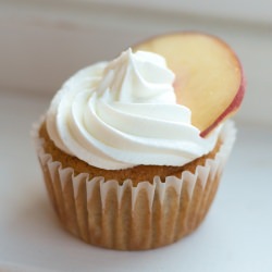 Peaches & Cream Cupcakes