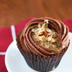 German Chocolate Cupcake