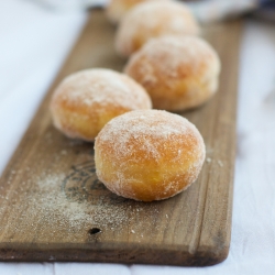 Mini Meyer Lemon Curd Doughnuts