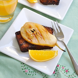 Grilled Pears and Gingerbread