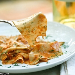 Open Ravioli with Tuna Sauce