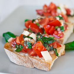 Bruschetta with Provolone Cheese