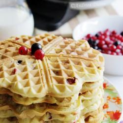 Waffles with Red and Black Currant