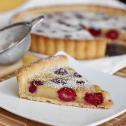 Quick Raspberry Custard Tart