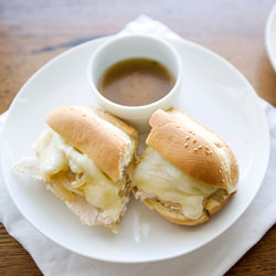 Slow Cooker Turkey Dip Sandwiches