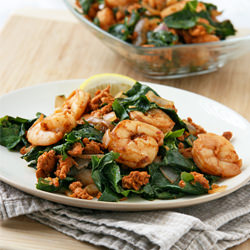 Shrimp w/ Chorizo &Collards