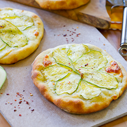 Pizza Biancas with Zucchini