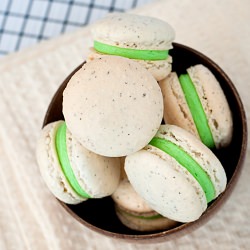 Jasmine and Pandan Macarons