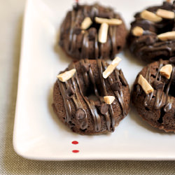 Baked Mini Double Chocolate Dounuts