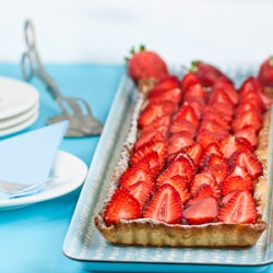 Rhubarb, Strawberry & Ricotta Tart