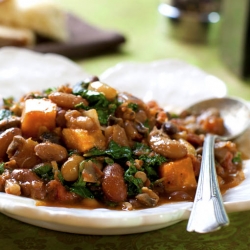 Garlicky Greens & Bean Stew