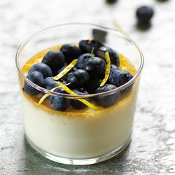 Panna Cotta with Blueberries