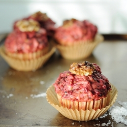 Beetroot and Walnut Muffins