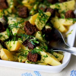 Warm Potato Salad & Croutons