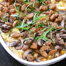 Oven Baked Polenta With Sausages