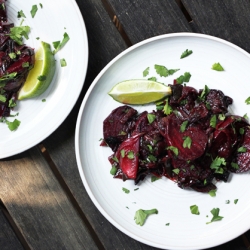 Roasted Beets w. Red Onion, Poblano