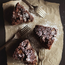 Pear Almond Cake w/ Cider Glaze