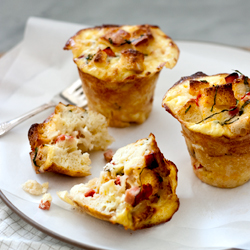 Ham and Cheese Baked Egg Cups