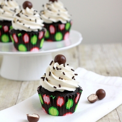 Chocolate Malted Cupcakes