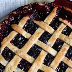 Cranberry and Wild Blueberry Pie