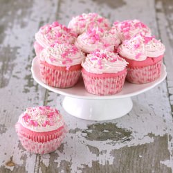 Pink Ribbon Pink Velvet Cupcakes