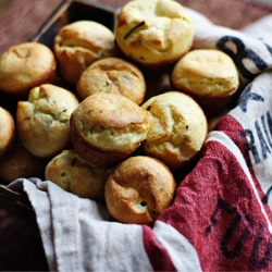 Goat Cheese Rosemary Mini Popovers