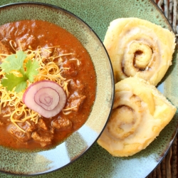 Red Chili & Orange Cinnamon Rolls