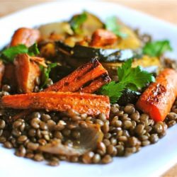 Roasted Veggies w/ Lentils